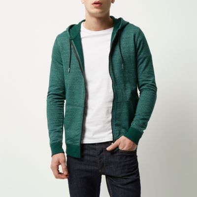 Green marl hoodie